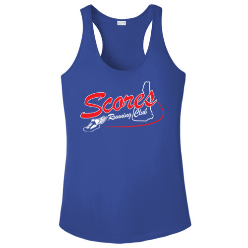 Ladies' Racerback Performance Tank (Blue/Grey) Thumbnail