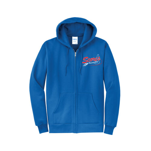 Unisex Full-Zip Hoodie (Blue/Grey/Black) Thumbnail